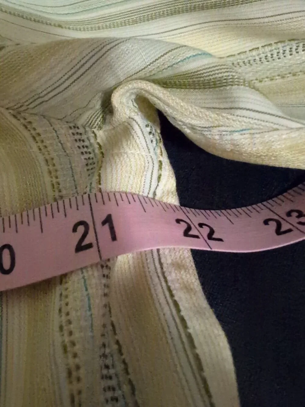Tommy Bahama Shirt Mens M Yellow Long Sleeve Button Up Striped 100% Silk Beach - Picture 7 of 8
